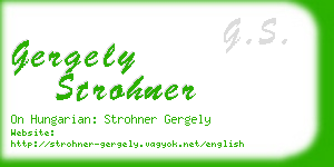 gergely strohner business card